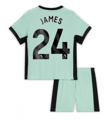 Chelsea Reece James #24 Tredjeställ Barn 2023-24 Kortärmad (+ Korta byxor)